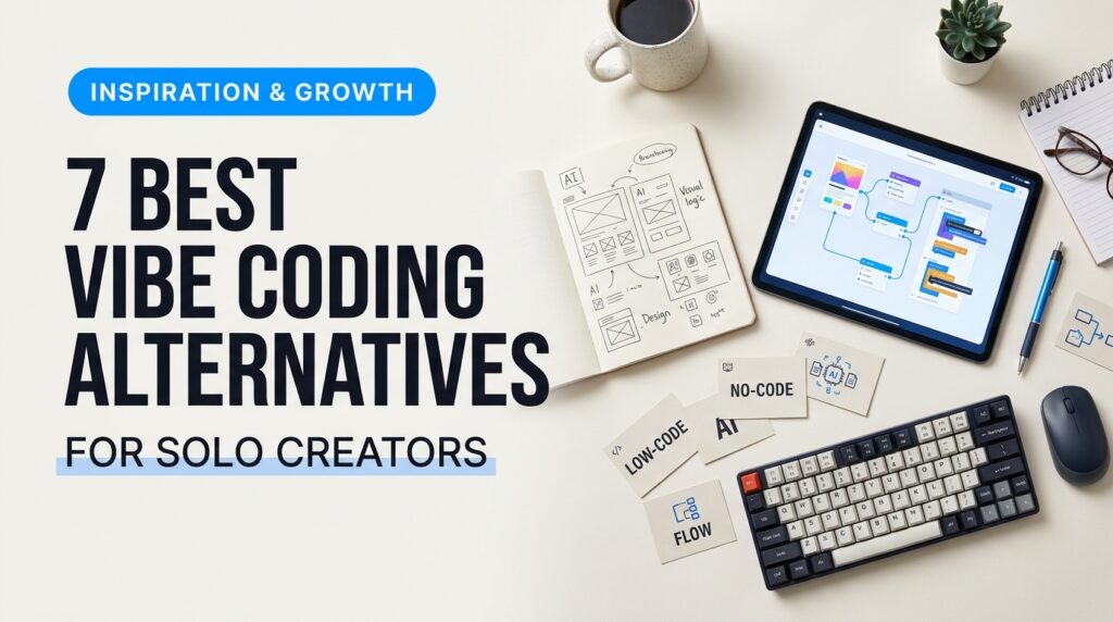 Visual photography demonstration demonstrating 7 Best Vibe Coding Alternatives for Solo Creators