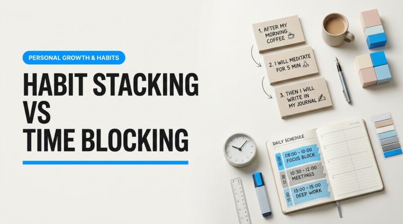 Visual photography demonstration demonstrating Habit Stacking vs Time Blocking: Which Routine Works Best?