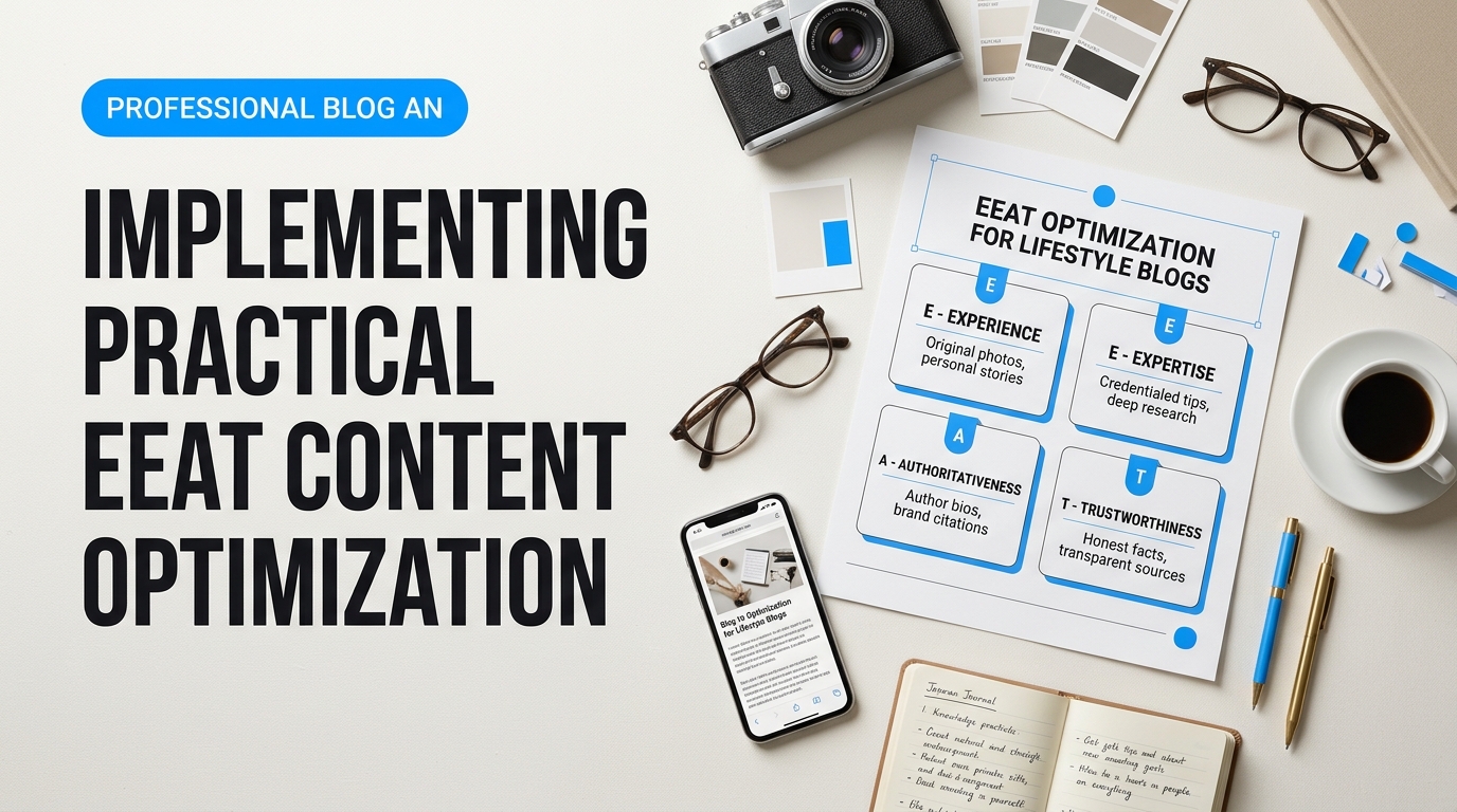Infographic visual diagram explaining Implementing Practical EEAT Content Optimization for Lifestyle Blogs